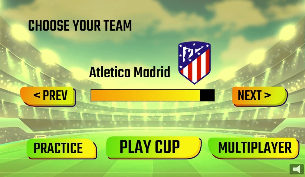 3 game modes in Soccer Skills Champions League game at Yoplay.io