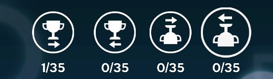 35 challenges each level in Curve Rush Game on yoplay.io