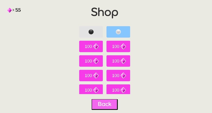 Ball skins can be purchased with pink diamonds you earn while playing the Ziggy Road game.