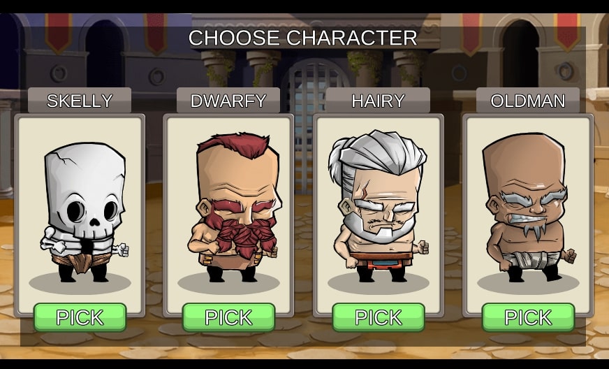 Choose your favorite character to play Tiny Arena at Yoplay.io!
