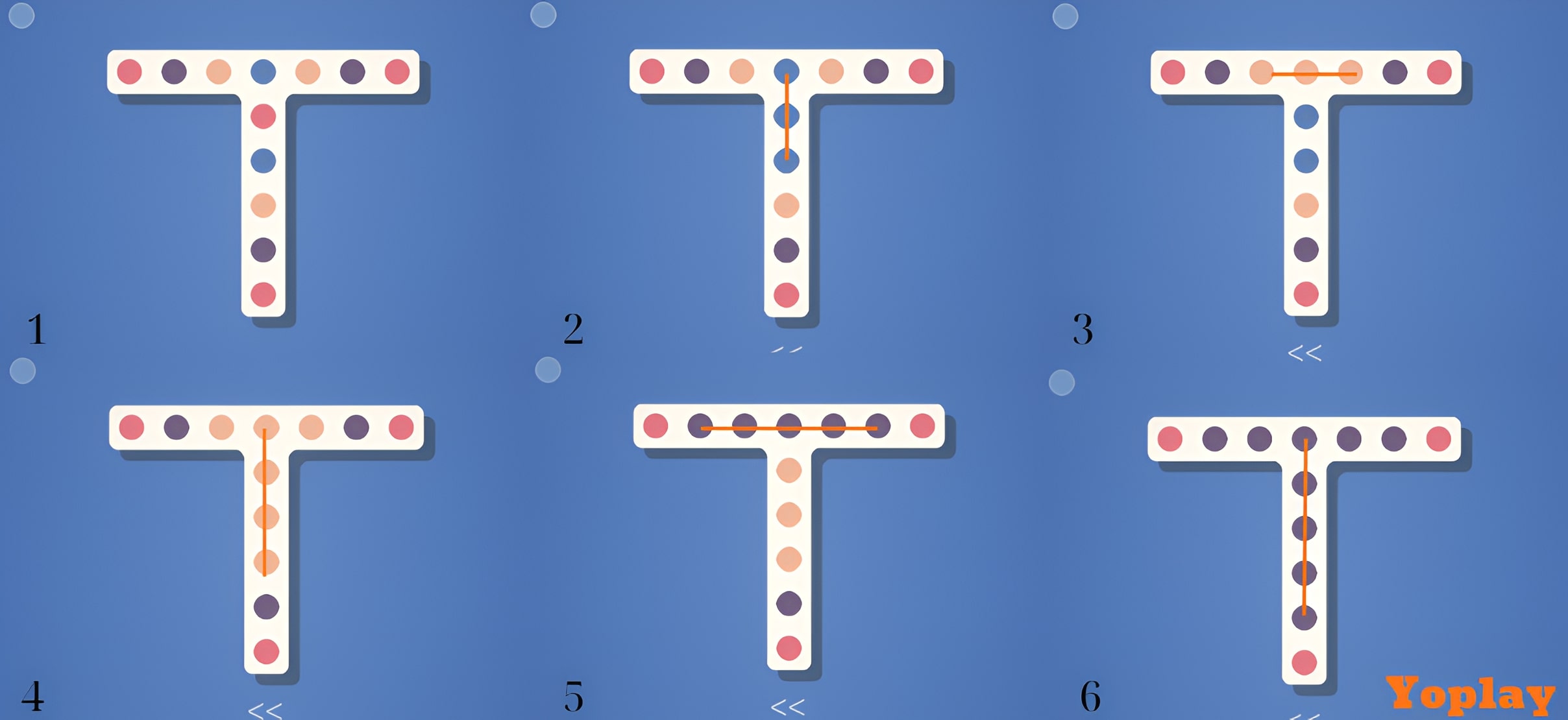 Instructions for solving Level 8 in Blendrix game on Yoplay
