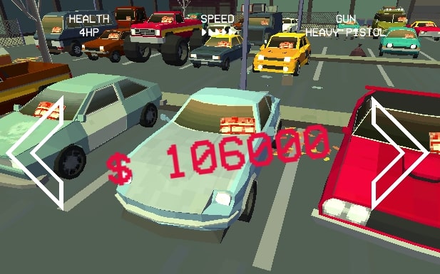 Panorama of trendy cars in Fury Chase game at Yoplay.io