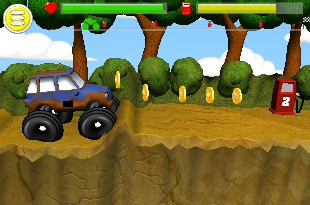 Play scenario in Mad Trails game at Yoplay.io