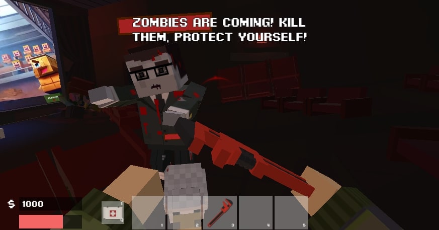 Players fight bravely with Zombies in Chicken Jockey Combat at Yoplay.io
