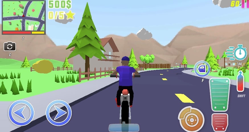 Players need to approach the vehicles and then press F to control them in the Dude Theft Auto game at Yoplay.io