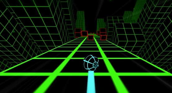 Players need to be careful with the red blocks in the Slide Down game at Yoplay.io.