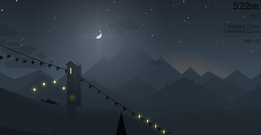 Players slide on the line hanging the tribal flag in Whte Horizon game at Yoplay.io