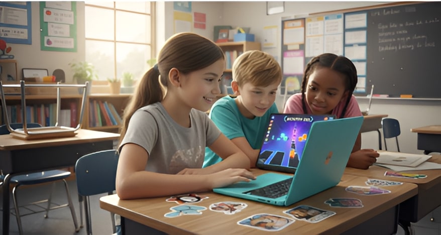 Kids are excited to play Geometry Dash on Chromebooks at school - Yoplay.io