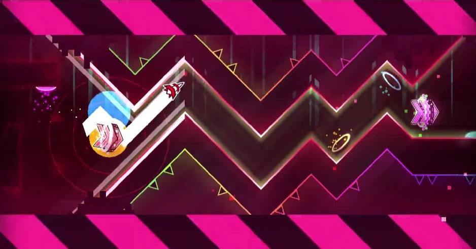 Wave Pressure trong The bandere level in Geometry Dash game at Yoplay.io
