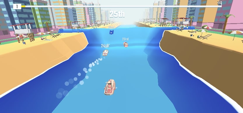 Racers are competing fiercely in Jetski Race game on Yoplay