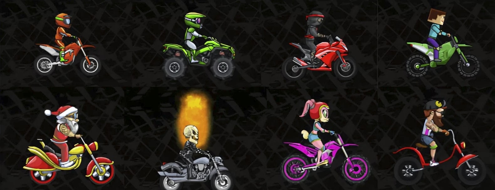 The Motobikes in Moto X3M game