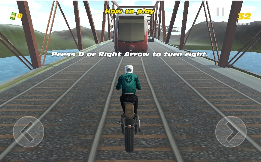 The Subway Moto Game player display screen on yoplay.io