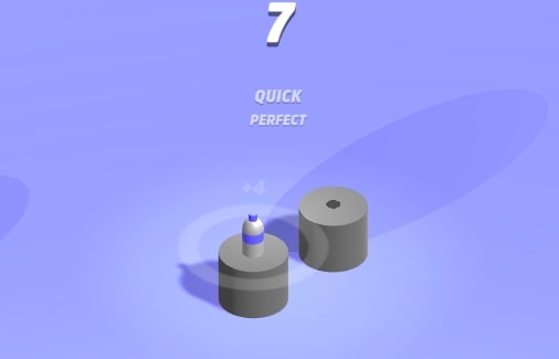 The water bottle platform will quickly disappear in Speed __Run mode in Bottle Jump game at Yoplay.io