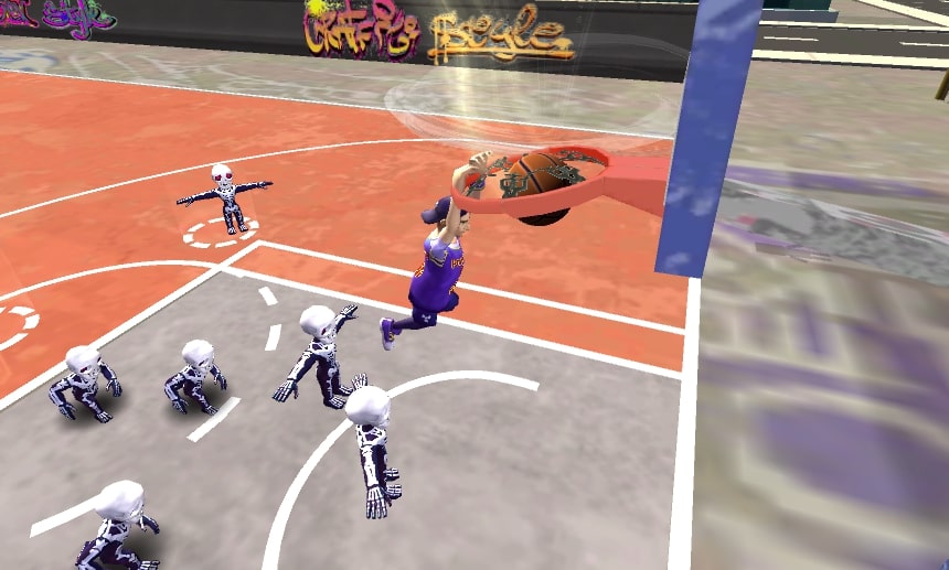 You and your teammates successfully dunked the ball into the basket in the Dunk Dash game at Yoplay.io.